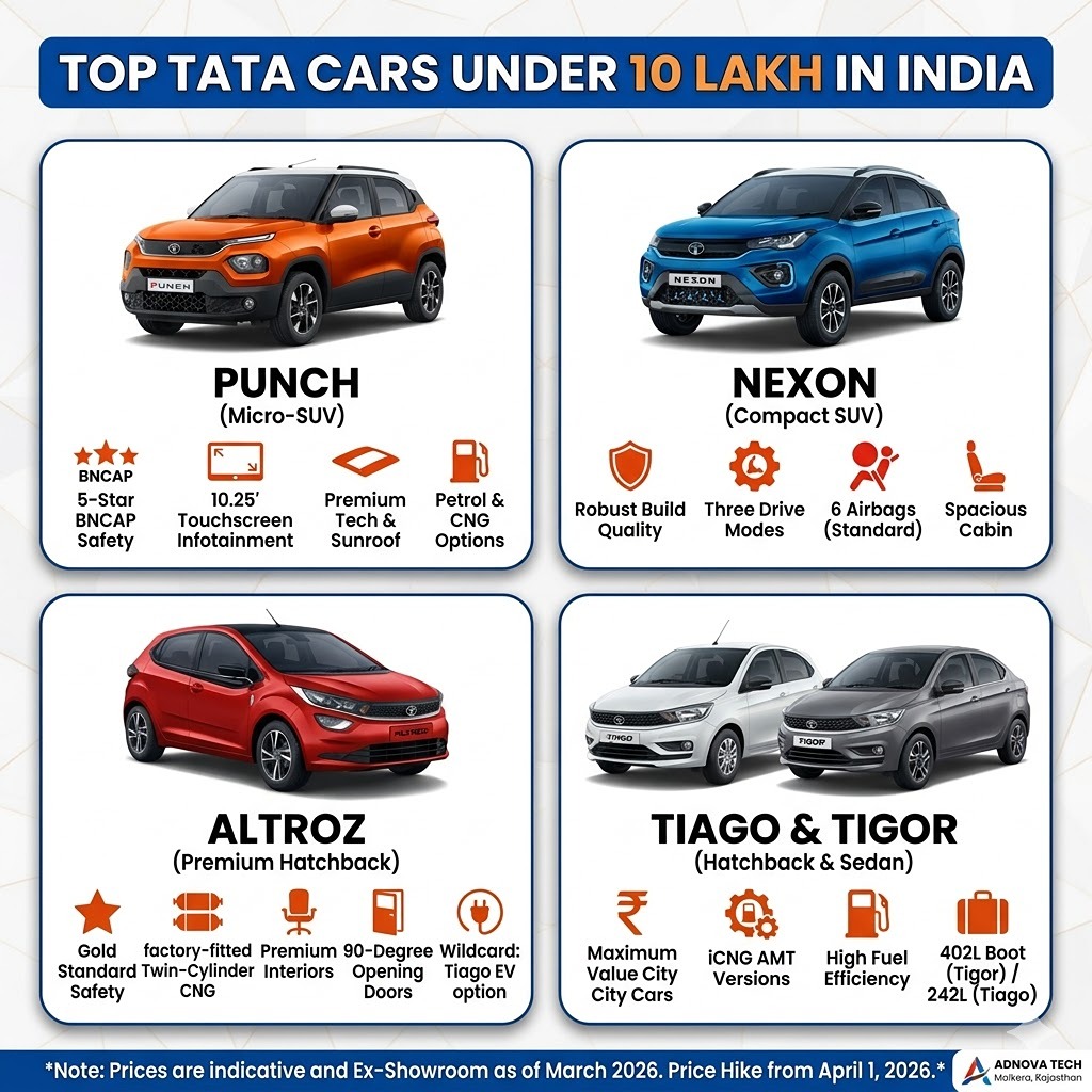 Best Tata Cars Under 10 Lakh in India