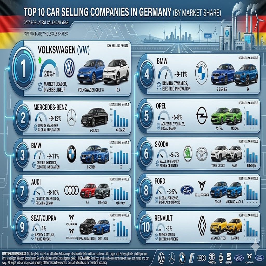 Top 10 Car Selling Company in Germany